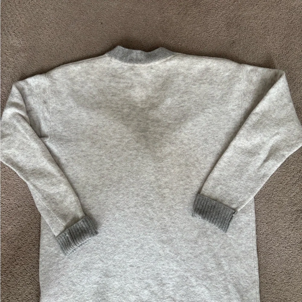 Athleta Westlake Merino Wool Cardigan Gray Button Front Travel Sweater Medium - Picture 2 of 6